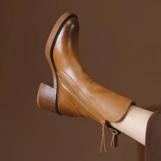 Alanna | High-Heel Ankle Boots with Zipper
