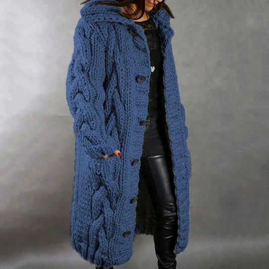 Amelie | Oversized Cable Knit Button Cardigan
