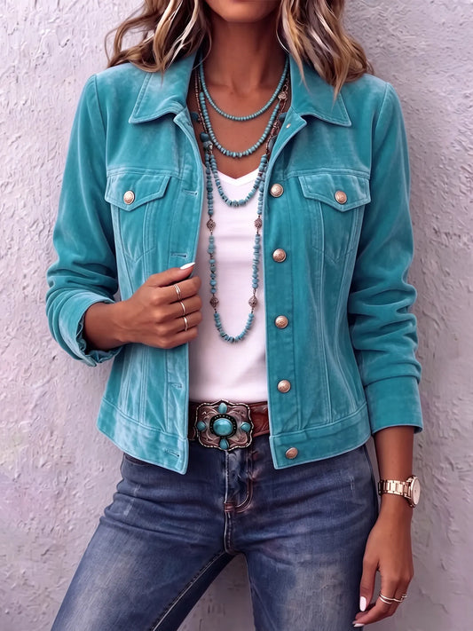 Helena | Vintage Wash Button-Front Jacket