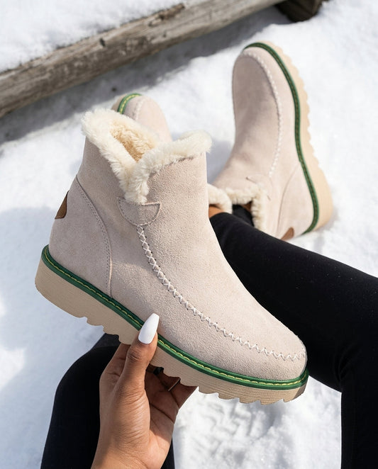 Sonya | Fleece Lined Slip-On Platform Boots