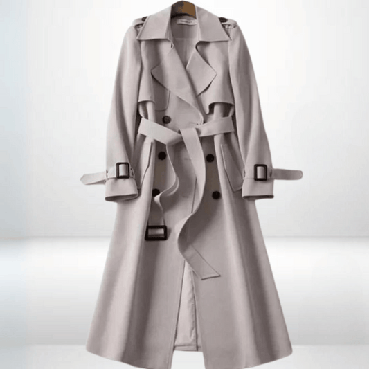 Tatum | Insulated Long Trench Coat for Winter
