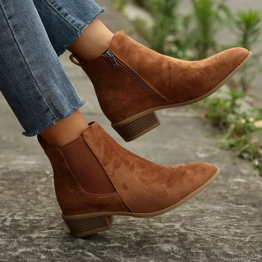 Wanda | Classic Faux Suede Chelsea Boots
